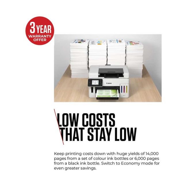 Canon MAXIFY GX6550 A4 Colour Multifunction Inkjet Printer