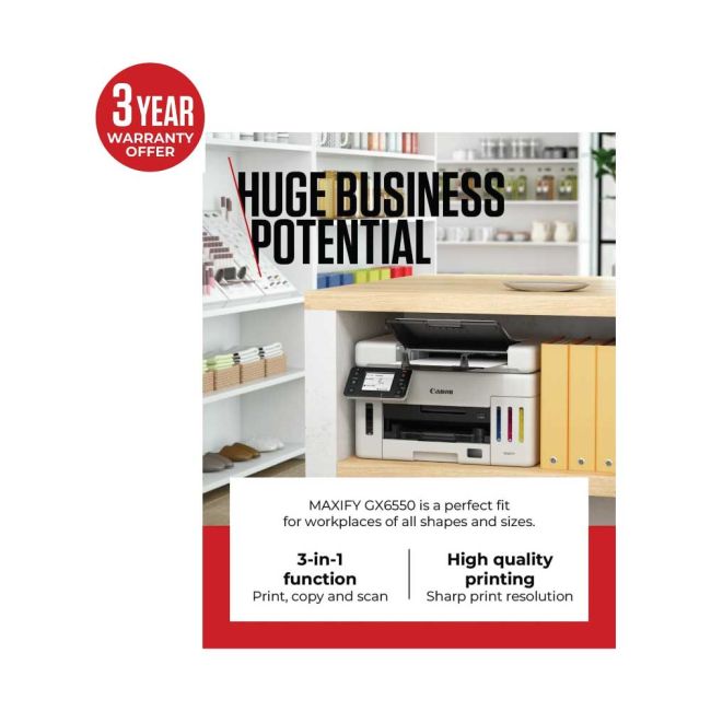 Canon MAXIFY GX6550 A4 Colour Multifunction Inkjet Printer
