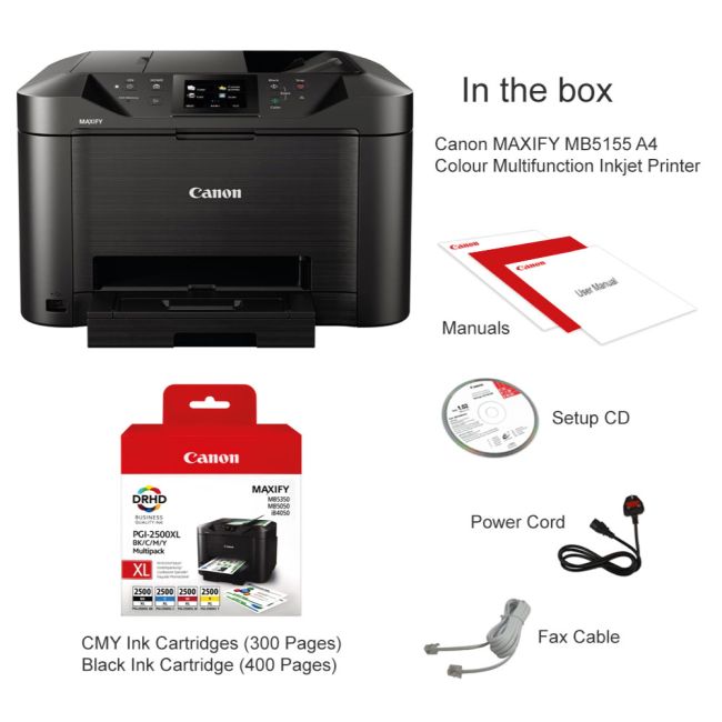 Canon MAXIFY MB5155 A4 MultiFunction Inkjet Printer - DISCONTINUED