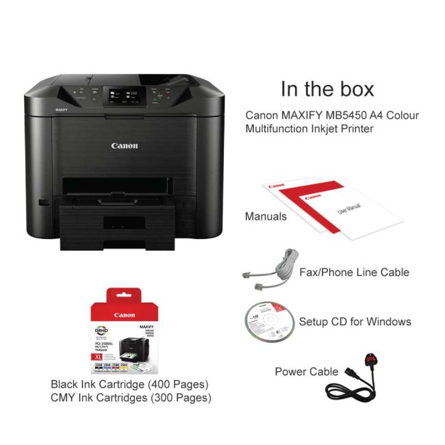 Canon MAXIFY MB5450 A4 Colour Multifunction Inkjet Printer