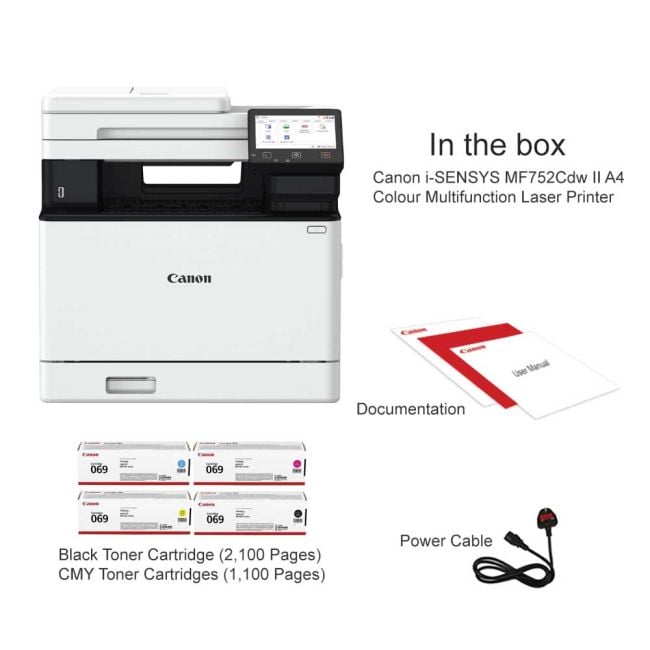 Canon i-SENSYS MF752Cdw II A4 Colour Multifunction Laser Printer