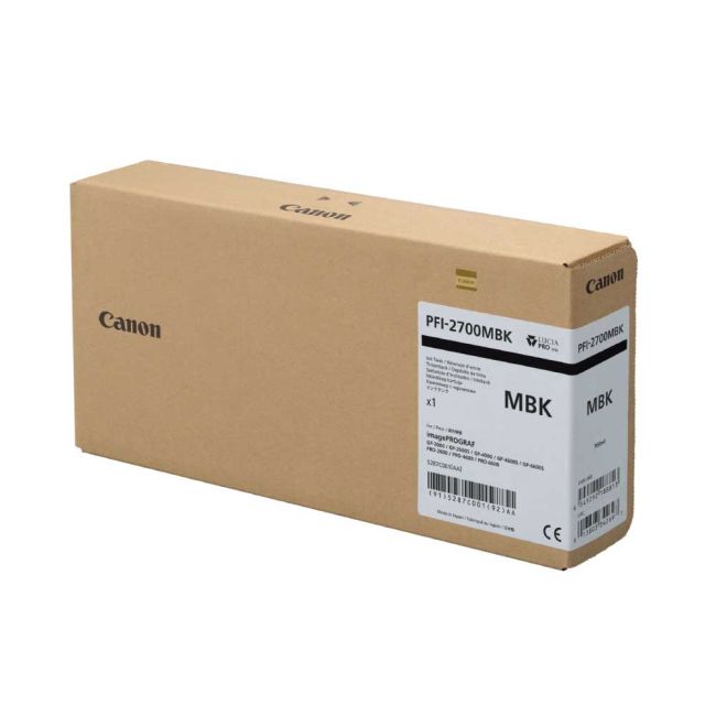 Canon PFI-2700MBK Matte Black Ink Cartridge (700ml) 5287C001