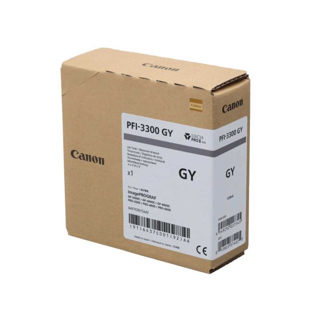 Canon PFI-3300GY Grey Ink Cartridge (330ml) 6437C001