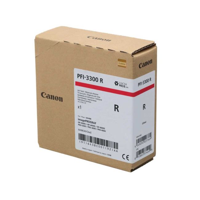 Canon PFI-3300R Red Ink Cartridge (330ml) 6438C001