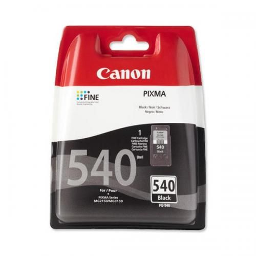 Canon PG-540 Standard Yield Black Ink Cartridge (180 pages*) 5225B005