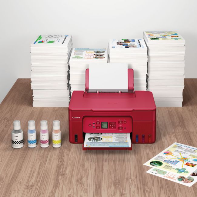 Canon PIXMA G3572 A4 Colour Multifunction Inkjet Printer (Red) - DISCONTINUED