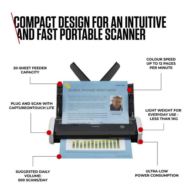 Canon imageFORMULA  R10 Portable Document Scanner