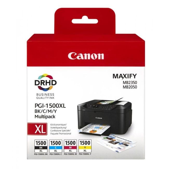 Canon PGI-1500XL High Yield CMYK Ink Cartridge Multipack - 9182B010