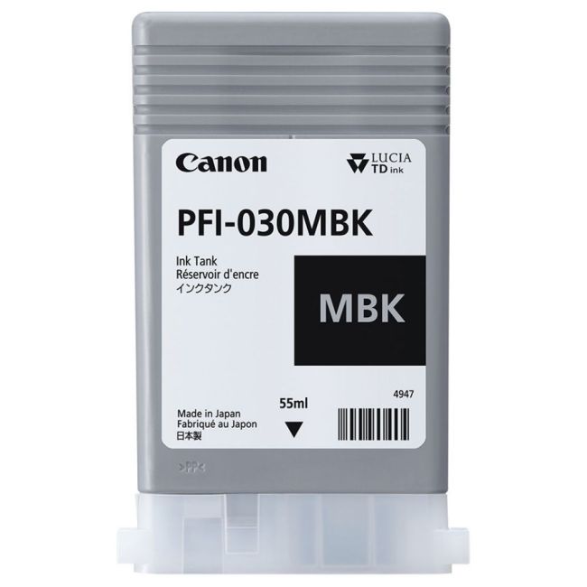 Canon PFI-030MBK Matte Black Ink Cartridge (55ml) 3488C001