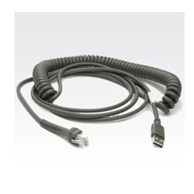 Zebra 9ft Coiled USB Cable CBA-U12-C09ZAR