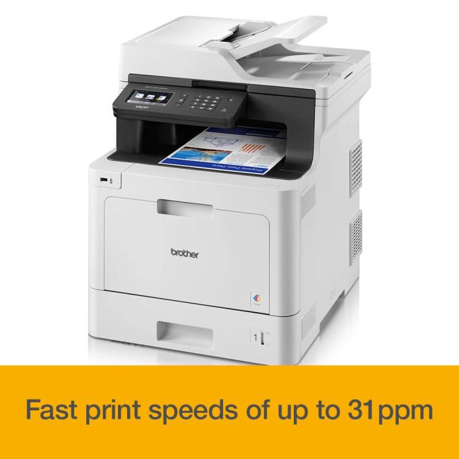 Brother DCP-L8410CDW A4 Colour Laser Multifunction  side view