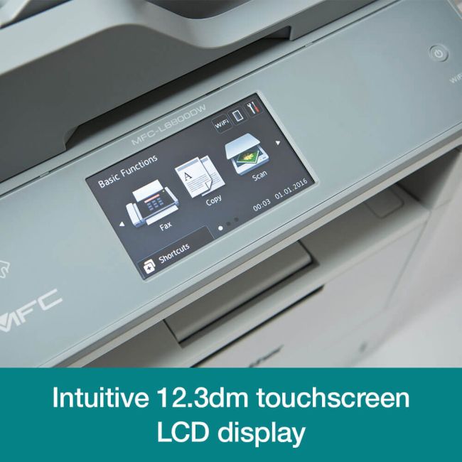 Brother MFC-L6800DW A4 Mono Laser Multifunction Printer Front View