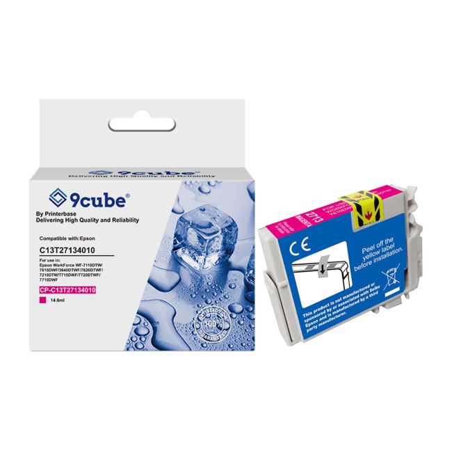 Compatible Epson C13T27134010 27XL Magenta Ink Cartridge (1,100 Pages*)
