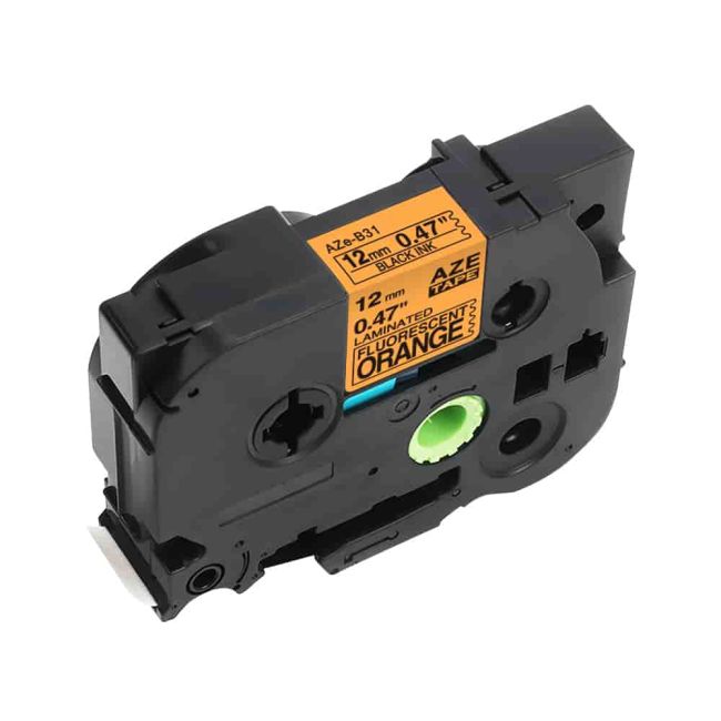 Compatible Brother TZeB31 TZB31 12mm Black On Fluorescent Orange Tape