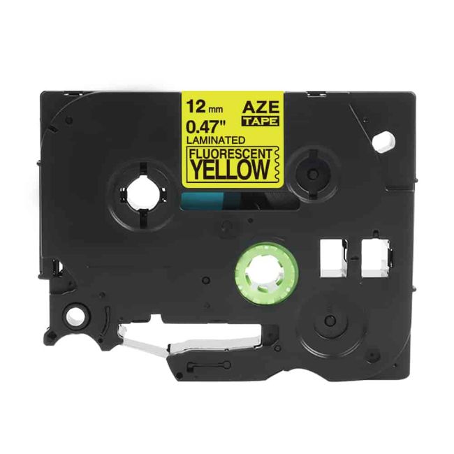 Compatible Brother TZeC31 TZC31 12mm Black on Fluorescent Yellow Tape