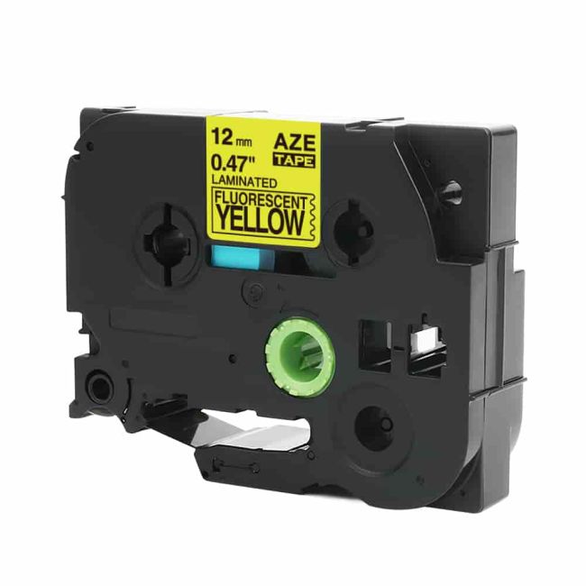 Compatible Brother TZeC31 TZC31 12mm Black on Fluorescent Yellow Tape