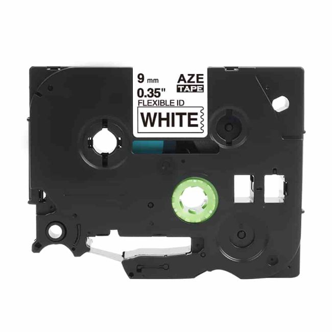 Compatible Brother TXFX221 9mm Flexi Tape Black On White Tape