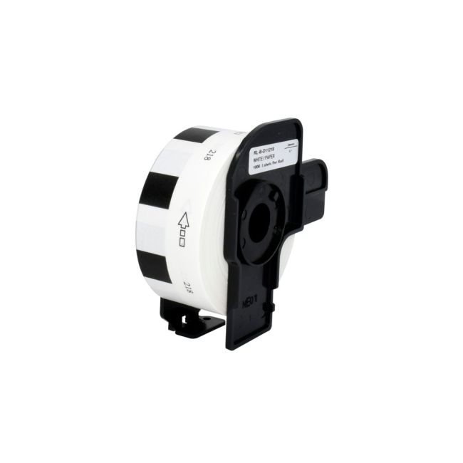 Compatible Brother DK11218 1" Round Paper Labels (1,000 Labels)
