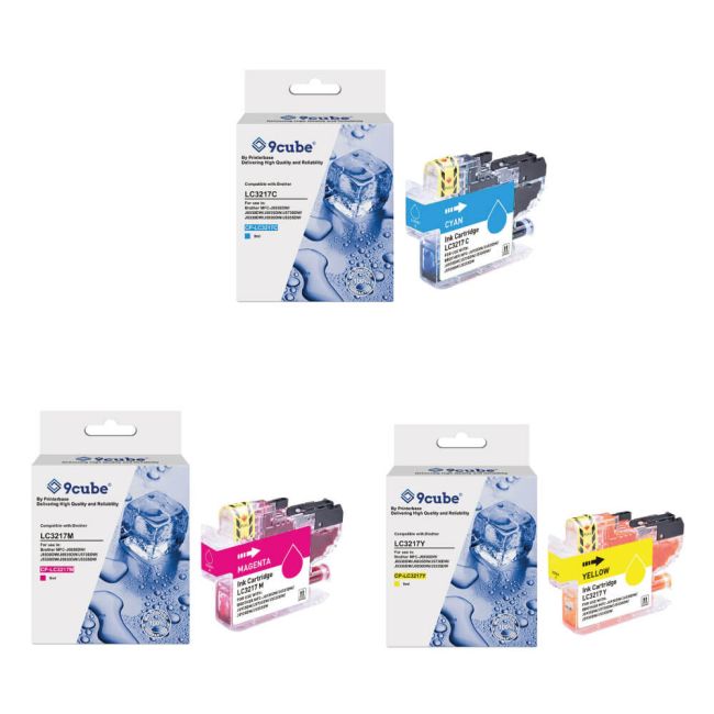 Compatible Brother LC3217 CMY 3 Ink Cartridge Multipack