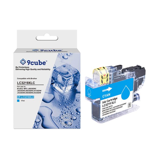 Compatible Brother LC3219XLC High Yield Cyan Ink Cartridge (1,500 Pages*) 