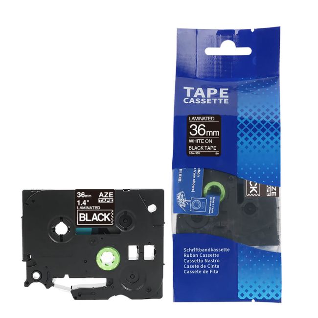 Compatible Brother TZE365 Brother 36mm Black on White Tape