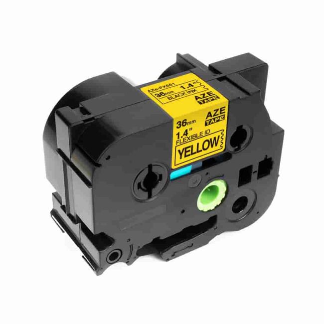Compatible Brother 36mm Black On Yellow Flexible ID CP-TZeFX661