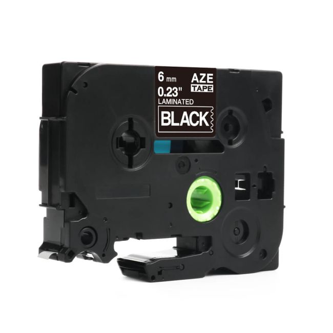 Compatible Brother TZ315 6mm Gloss White On Black Tape