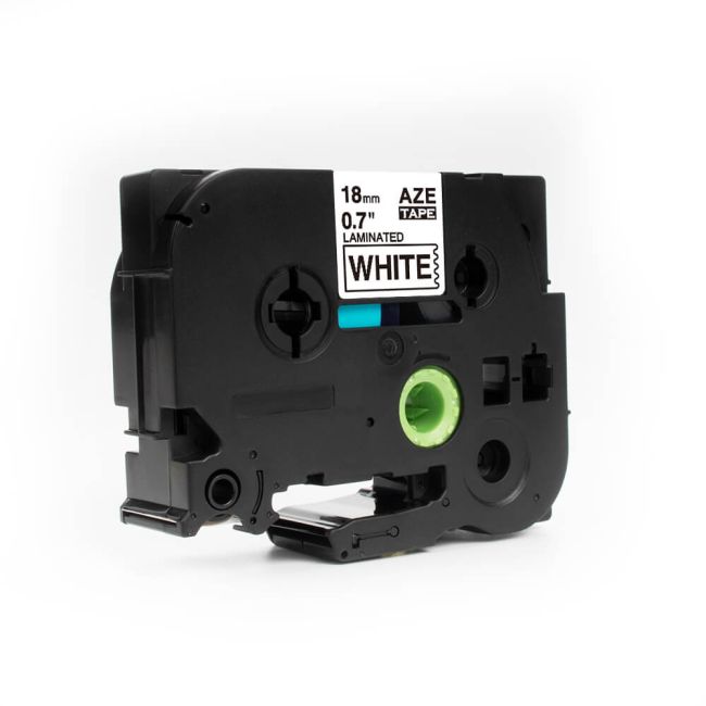 Compatible Brother TZE241 18mm Gloss Black On White Tape