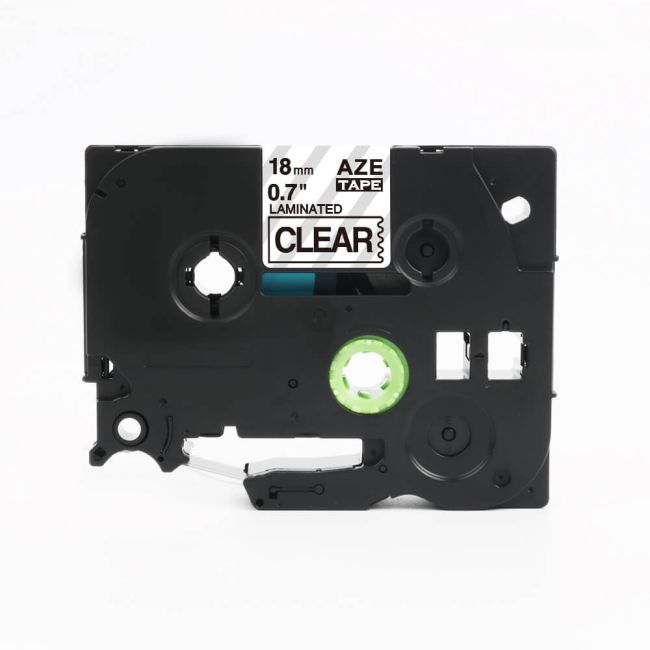 Compatible Brother TZ145 18mm Gloss White On Clear Tape TZE145