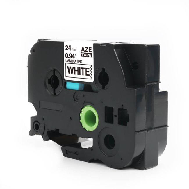 Compatible Brother TZ251 24mm Gloss Black On White Tape