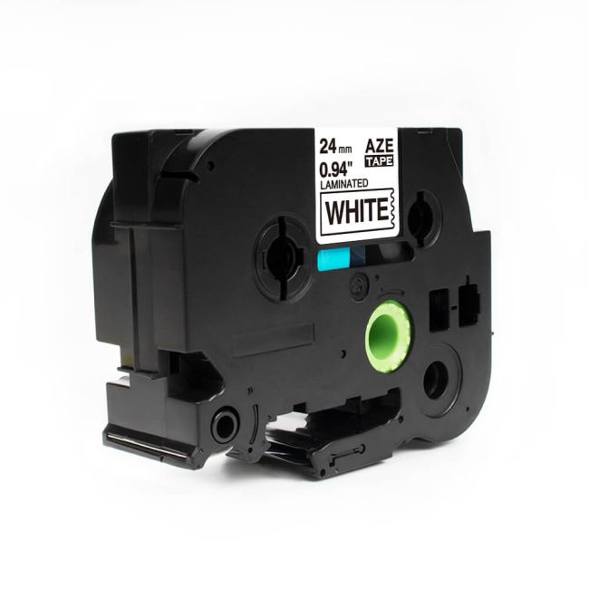 Compatible Brother TZ251 24mm Gloss Black On White Tape