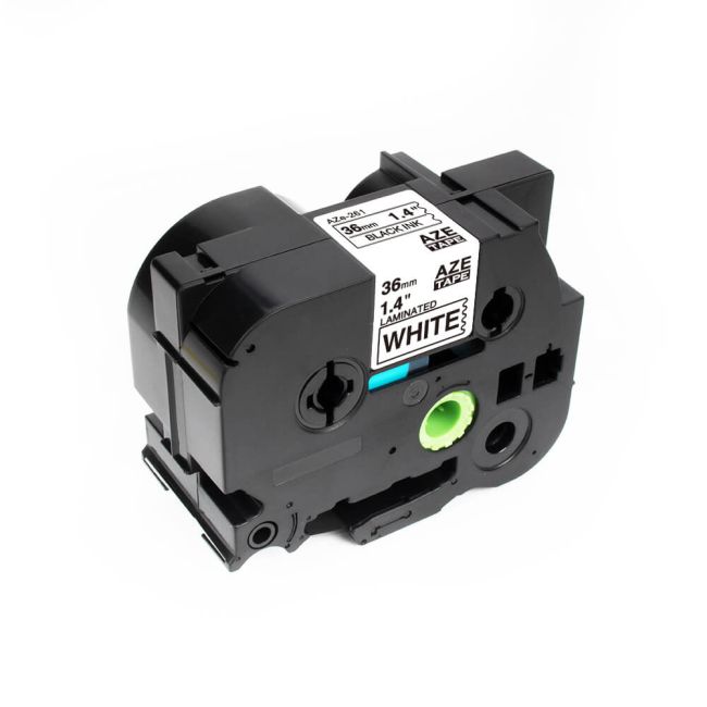 Compatible Brother TZ261 36mm Black On White Tape