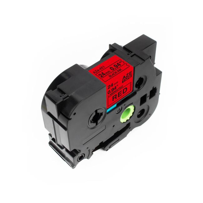 Compatible Brother TZ451 24mm Gloss Black On Red Tape 