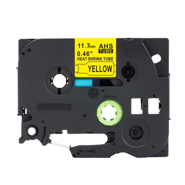 Compatible Brother HSE631 11.7mm x 1.5m Black on Yellow Heat Shrink Tubing Tape