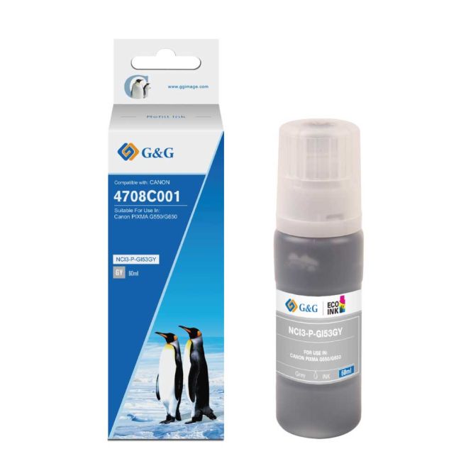 Compatible Canon GI-53GY Grey Ink Bottle (8,000 pages*) CP-4708C001