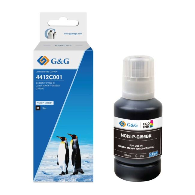 Compatible Canon GI-56BK Black Ink Bottle (6,000 Pages*) CP-4412C001
