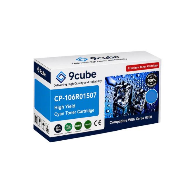 Compatible Xerox High Yield Cyan Toner Cartridge (12,000 Pages*) CP-106R01507