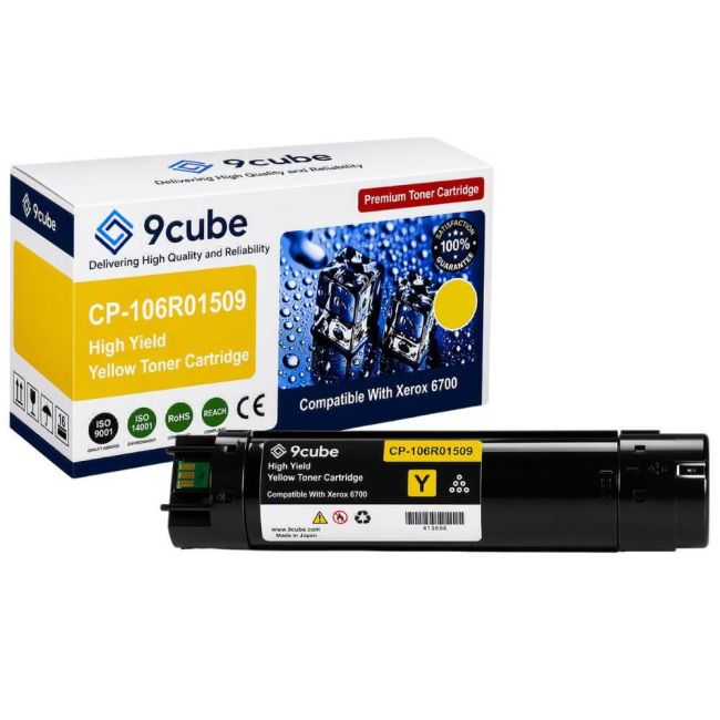 Compatible Xerox High Yield Yellow Toner Cartridge (12,000 Pages*) CP-106R01509