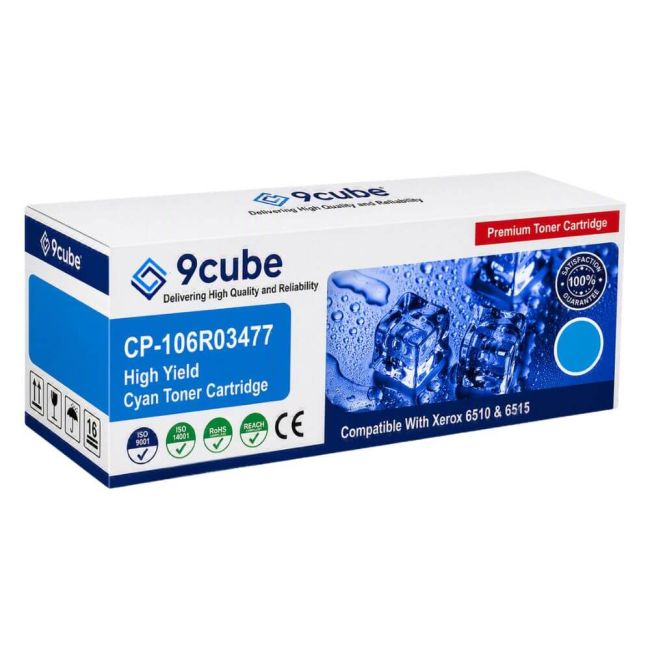 Compatible Xerox 6510 6515 Cyan High Capacity Toner Cartridge (2,400 pages*) 106R03477