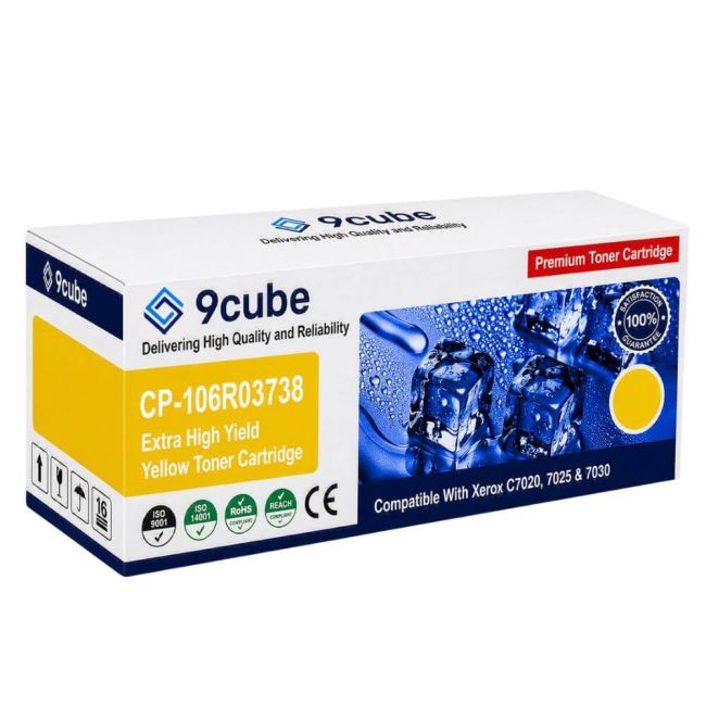 Compatible Xerox Extra High Capacity Yellow Toner Cartridge (16,500 Pages*) 106R03738