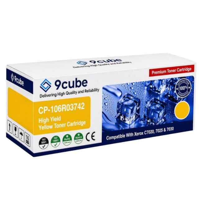 Compatible Xerox High Capacity Yellow Toner Cartridge (9,800 Pages*) CP-106R03742