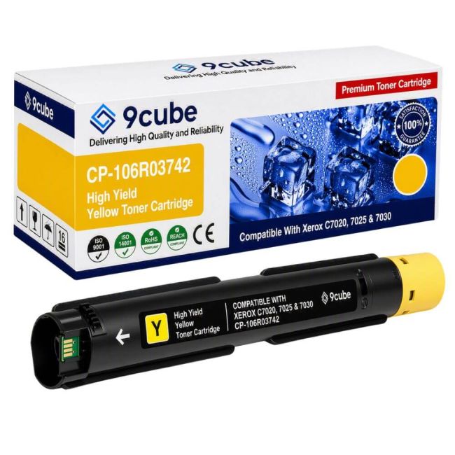 Compatible Xerox High Capacity Yellow Toner Cartridge (9,800 Pages*) CP-106R03742