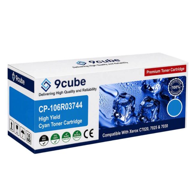 Compatible Xerox High Capacity Cyan Toner Cartridge (9,800 Pages*) CP-106R03744