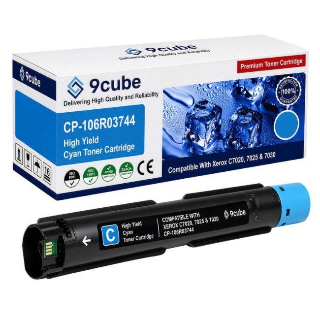 Compatible Xerox High Capacity Cyan Toner Cartridge (9,800 Pages*) CP-106R03744