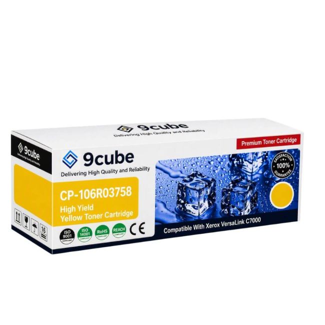 Compatible Xerox High Cap Yellow Toner Cartridge (10,100 Pages*) CP-106R03758