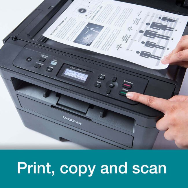Brother DCP-L2530DW A4 Mono Multifunction Laser Printer - DISCONTINUED