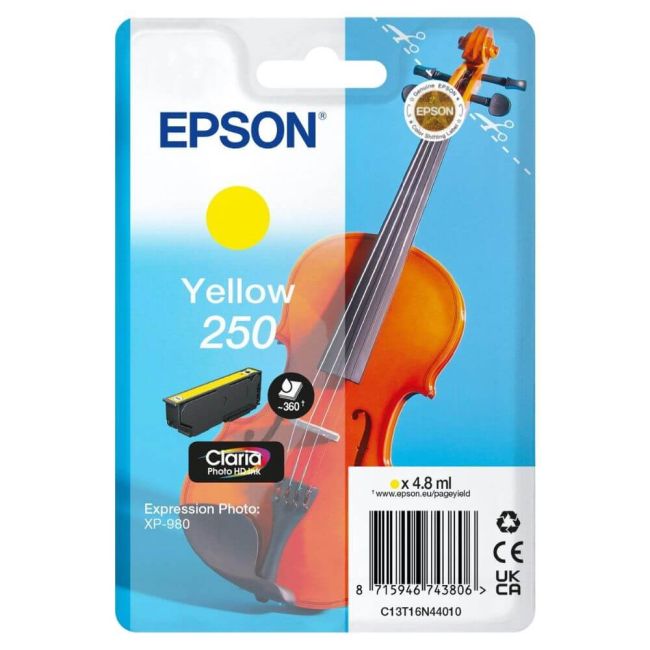 Epson 250 Yellow Ink Cartridge (360 Pages*) C13T16N44010