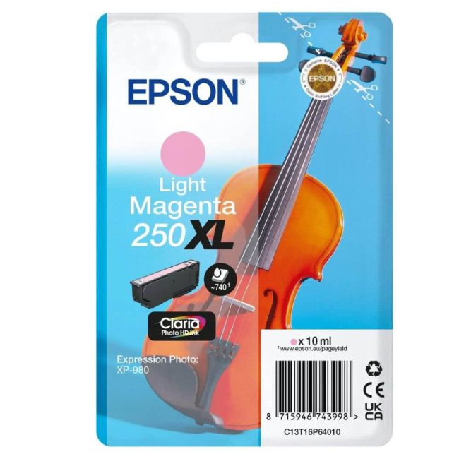 Epson 250XL High Capacity Light Magenta Ink Cartridge (740 Pages*) C13T16P64010