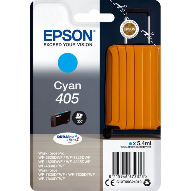 Epson 405 Cyan Ink Cartridge (300 Pages*) C13T05G24010
