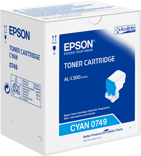 Epson C13S050749 Cyan Toner Cartridge (8,800 pages*)